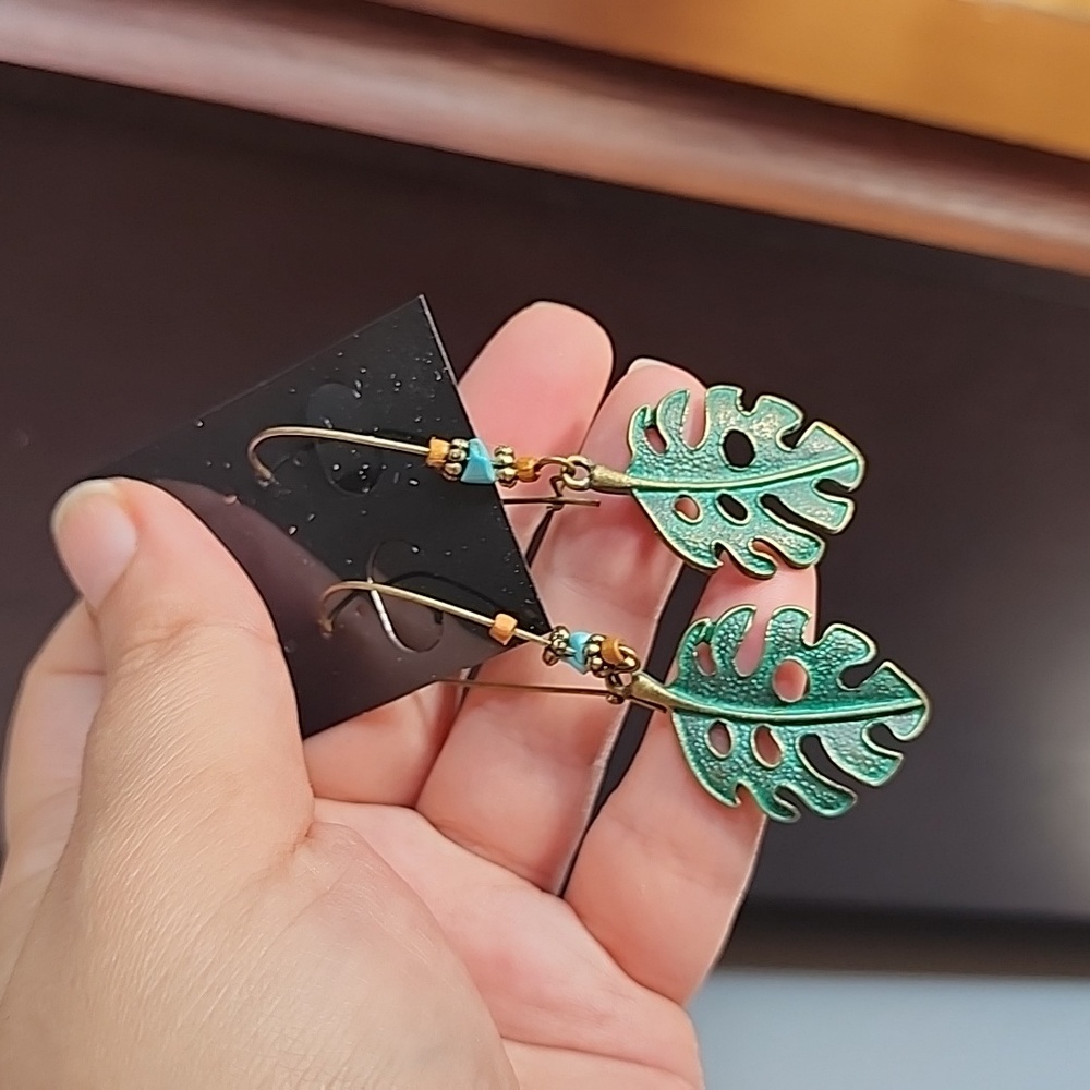 Boho Dangle leaf Drop Earrings